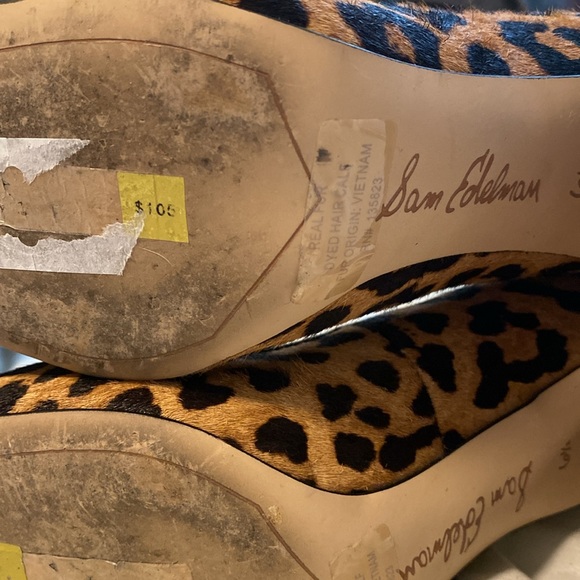 Sam Edelman Kassidy real calf fur Leopard print 6.5 - Picture 8 of 9